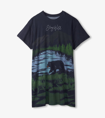 Little Blue House Stay Wild Watercolour Women’s Sleepshirt